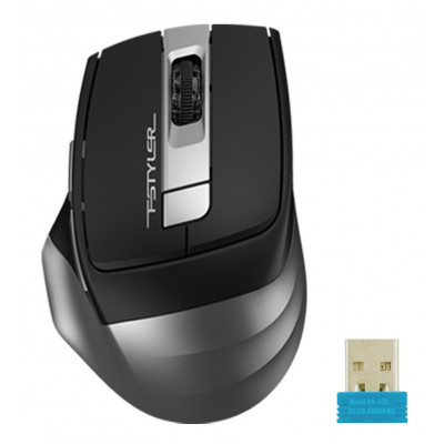 Мышь A4Tech Fstyler FB35 серый оптическая 2000dpi беспров. BT/Radio USB для ноутбука 6but (FB35 SMOKY GREY)