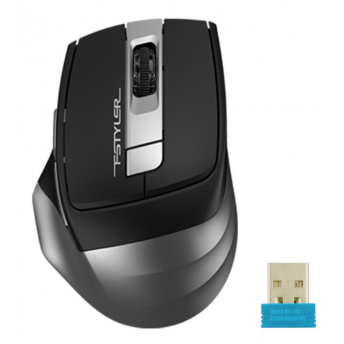 Мышь A4Tech Fstyler FB35 серый оптическая 2000dpi беспров. BT/Radio USB для ноутбука 6but (FB35 SMOKY GREY)
