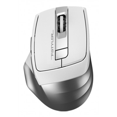 Мышь A4Tech Fstyler FB35 белый/серый оптическая 2000dpi беспров. BT/Radio USB для ноутбука 6but (FB35 ICY WHITE)