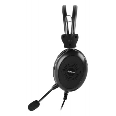 Наушники с микрофоном A4Tech HU-30 черный 2м накладные USB оголовье