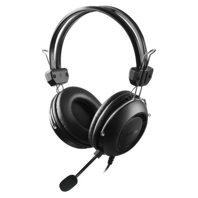Наушники с микрофоном A4Tech HU-35 черный 2м накладные USB оголовье
