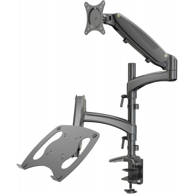 Кронштейн для монитора/ноутбука Cactus CS-VM-LH08-BK черный 13"-32" макс.8кг настольный поворот и наклон