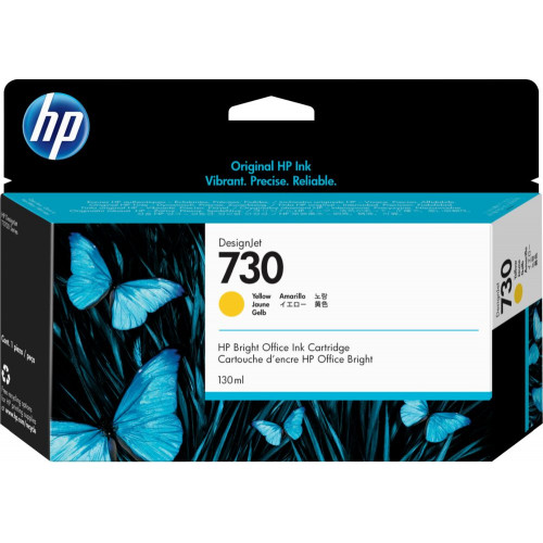 Картридж струйный HP 730 P2V64A желтый (130мл) для HP DJ T1700
