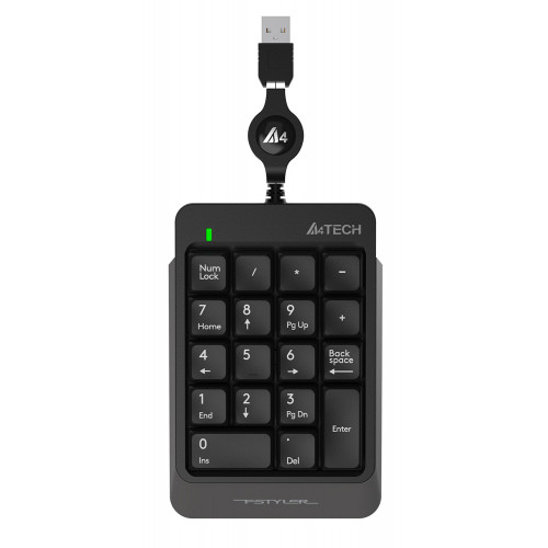 Числовой блок A4Tech FK13 серый USB slim для ноутбука (FK13 USB ( GREY)) кабель 0.7м