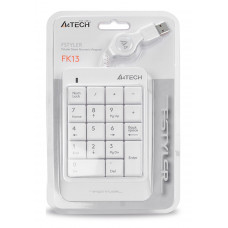 Числовой блок A4Tech Fstyler FK13 белый USB slim для ноутбука