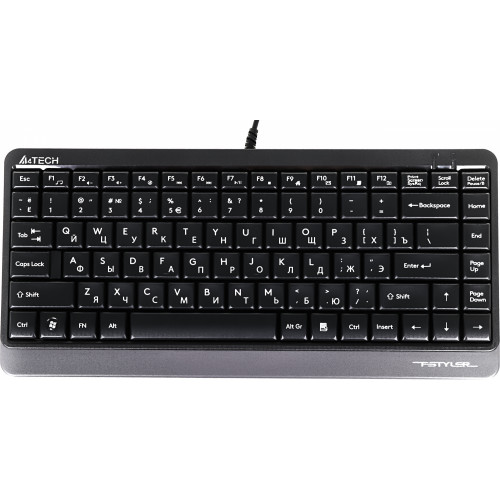 Клавиатура A4Tech Fstyler FK11 черный USB slim (FK11 USB (GREY)) кабель 1.5м