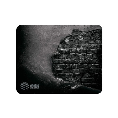 Коврик для мыши Cactus Brick Wall черный 300x250x3мм