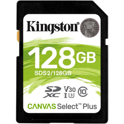 Флеш карта SDXC 128GB Kingston SDS2/128GB Canvas Select Plus w/o adapter