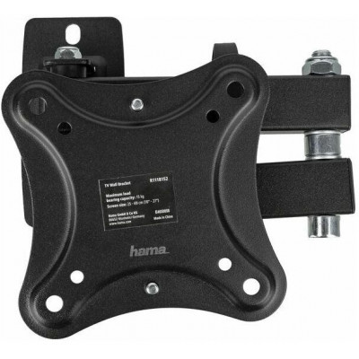 Кронштейн для телевизора Hama Fullmotion черный 10"-27" макс.15кг настенный