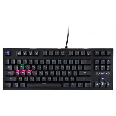 Клавиатура SunWind SW-K900G механическая черный USB Multimedia for gamer LED (1422332) кабель 1.8м