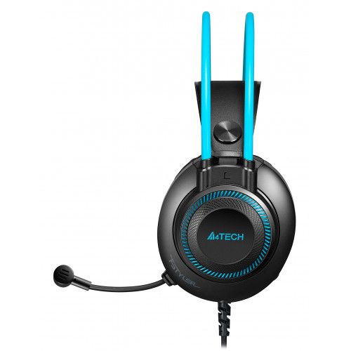 Наушники с микрофоном A4Tech Fstyler FH200U серый/синий 2м накладные USB оголовье (FH200U BLUE)