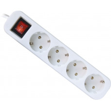 Сетевой удлинитель Defender S450 5м (4 розетки) белый (пакет ПЭ)