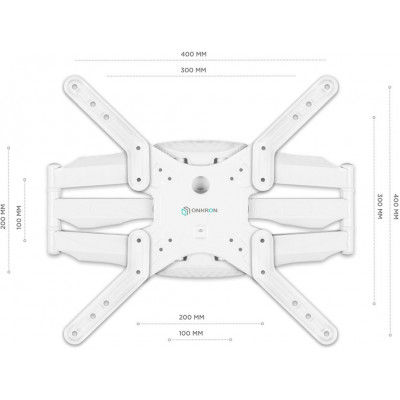 Кронштейн для телевизора Onkron M5 белый 37"-70" макс.36.4кг настенный поворот и наклон