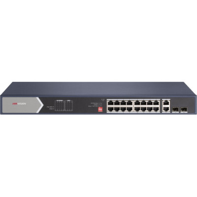 Коммутатор Hikvision DS-3E0520HP-E 18x1Гбит/с 2SFP 12PoE+ 4PoE++ 225W неуправляемый