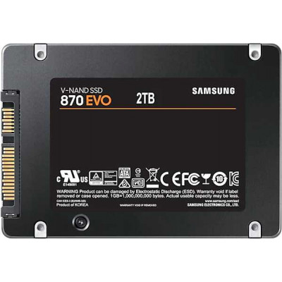 Накопитель SSD Samsung SATA-III 2TB MZ-77E2T0BW 870 EVO 2.5"