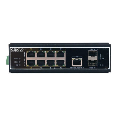 Коммутатор Osnovo SW-60812/I 8x100Мбит/с 1x1Гбит/с 2SFP 6PoE++ 300W