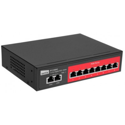 Коммутатор Netis P110GC (L2) 10x1Гбит/с 8PoE+ 120W неуправляемый