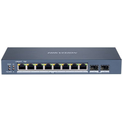 Коммутатор Hikvision DS-3E1510P-SI 8x1Гбит/с 2SFP 8PoE+ 110W управляемый
