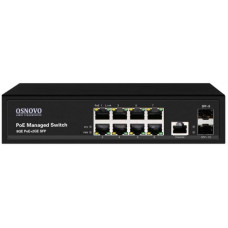 Коммутатор Osnovo SW-80802/L(150W) (L2) 8x1Гбит/с 2SFP 8PoE+ 150W управляемый