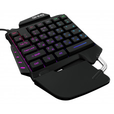 Игровой блок Оклик 703GK черный USB for gamer LED (подставка для запястий) (1533151)