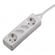 Сетевой удлинитель Hama H-121921 1.4м (4 розетки) белый (пакет ПЭ)