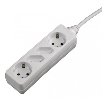 Сетевой удлинитель Hama H-121921 1.4м (4 розетки) белый (пакет ПЭ)