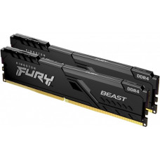 Память DDR4 2x32Gb 3600MHz Kingston KF436C18BBK2/64 Fury Beast Black RTL Gaming PC4-28800 CL18 DIMM 288-pin 1.35В dual rank с радиатором Ret