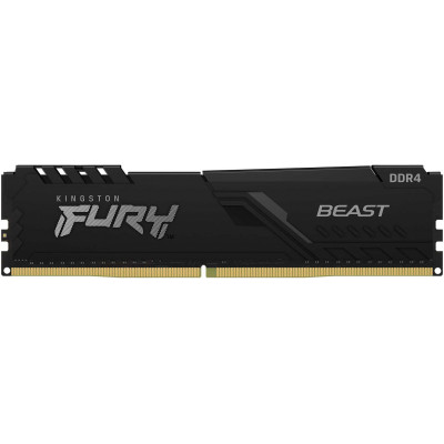 Память DDR4 32Gb 3200MHz Kingston KF432C16BB/32 Fury Beast Black RTL Gaming PC4-25600 CL16 DIMM 288-pin 1.35В dual rank с радиатором Ret