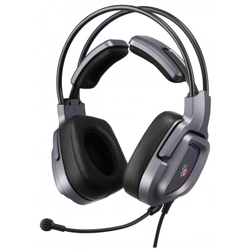 Наушники с микрофоном A4Tech Bloody G575 серый 2м мониторные USB оголовье (G575 USB/ GREY)