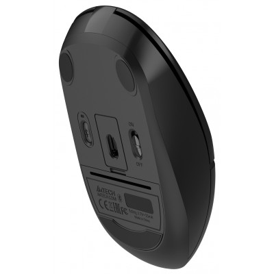 Мышь A4Tech Fstyler FB12 черный оптическая 1200dpi беспров. BT/Radio USB 3but (FB12 BLACK)