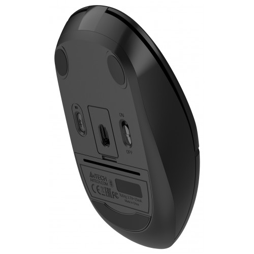 Мышь A4Tech Fstyler FB12 черный оптическая 1200dpi беспров. BT/Radio USB 3but (FB12 BLACK)