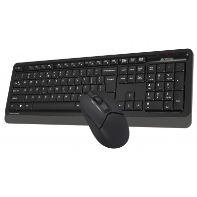 Клавиатура + мышь A4Tech Fstyler FG1012 клав:черный/серый мышь:черный USB беспроводная Multimedia (FG1012 BLACK)