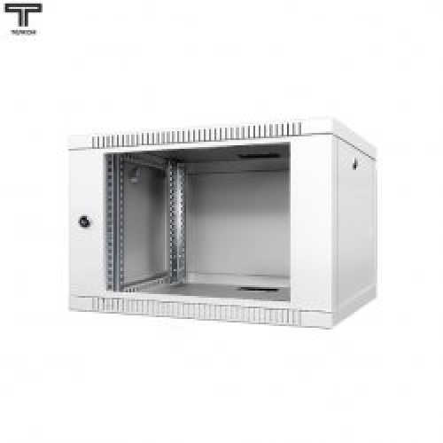Шкаф 19" настенный телекоммуникационный 6U (543x450x375мм) дверь стекло (ШТНР-6U.450)