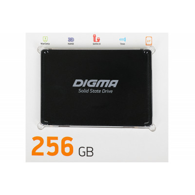 Накопитель SSD Digma SATA-III 256GB DGSR2256GP13T Run P1 2.5"