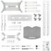 Стойка для телевизора Onkron TS1351 белый 32"-65" макс.50кг напольный мобильный
