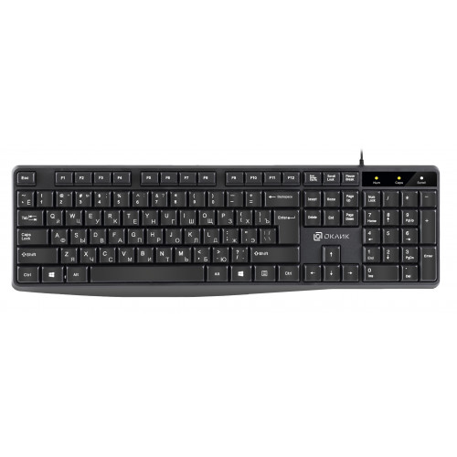 Клавиатура Оклик 145M черный USB (1659983) кабель 1.85м