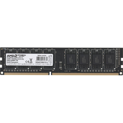 Память DDR3 4Gb 1333MHz AMD R334G1339U1S-U R3 Value RTL PC3-10600 CL9 DIMM 240-pin 1.5В
