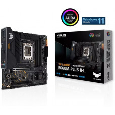 Материнская плата Asus TUF GAMING B660M-PLUS D4 Soc-1700 Intel B660 4xDDR4 mATX AC`97 8ch(7.1) 2.5Gg RAID+HDMI+DP