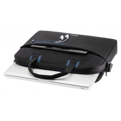 Сумка для ноутбука 15.6" Hama Sydney черный/синий полиэстер (00216519)