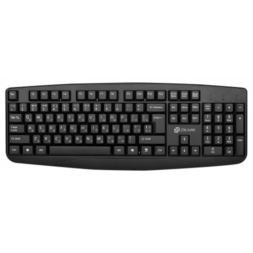 Клавиатура Оклик 105M черный USB (1678092) кабель 1.8м