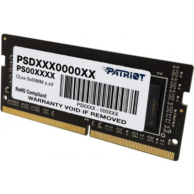 Память DDR4 8Gb 3200MHz Patriot PSD48G320081S Signature RTL PC4-25600 CL22 SO-DIMM 260-pin 1.2В single rank Ret