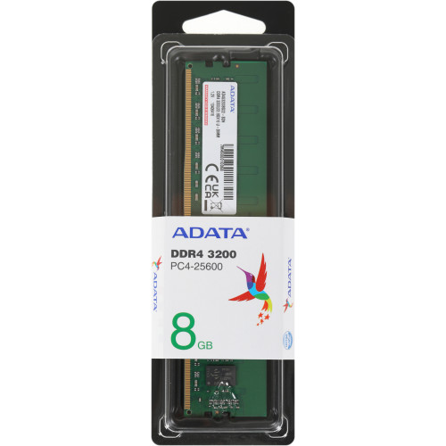 Память DDR4 8Gb 3200MHz A-Data AD4U32008G22-SGN RTL PC4-25600 CL22 DIMM 288-pin 1.2В single rank Ret