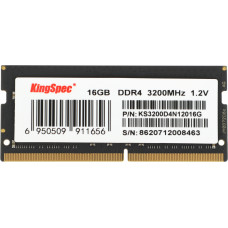 Память DDR4 16GB 3200MHz Kingspec KS3200D4N12016G RTL PC4-25600 CL17 SO-DIMM 260-pin 1.2В single rank Ret