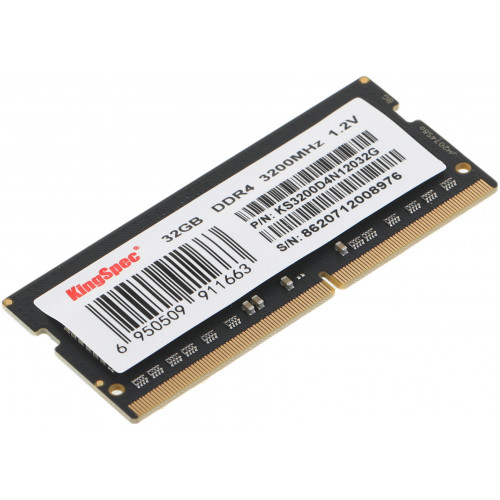 Память DDR4 32GB 3200MHz Kingspec KS3200D4N12032G RTL PC4-25600 CL22 SO-DIMM 260-pin 1.2В dual rank Ret