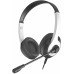 Наушники с микрофоном A4Tech Fstyler FH100U белый/черный 2м накладные USB оголовье (FH100U (PANDA))
