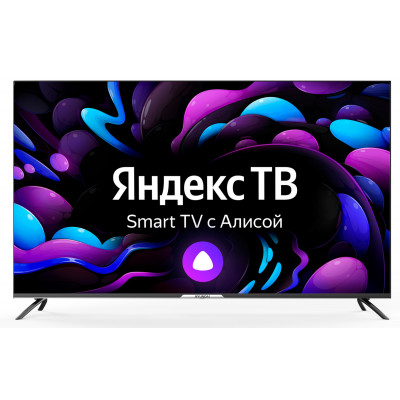 Телевизор LED Hyundai 65" H-LED65BU7003 Яндекс.ТВ Frameless черный 4K Ultra HD 60Hz DVB-T DVB-T2 DVB-C DVB-S DVB-S2 USB WiFi Smart TV