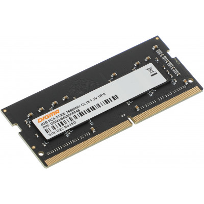 Память DDR4 4Gb 2666MHz Digma DGMAS42666004S RTL PC4-21300 CL19 SO-DIMM 260-pin 1.2В single rank Ret
