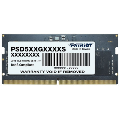 Память DDR5 16GB 4800MHz Patriot PSD516G480081S RTL PC5-38400 CL40 SO-DIMM 262-pin 1.1В dual rank Ret