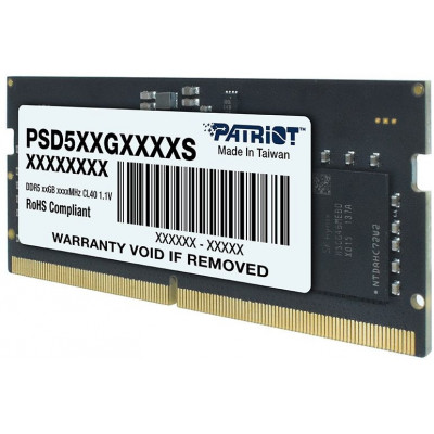Память DDR5 16GB 4800MHz Patriot PSD516G480081S RTL PC5-38400 CL40 SO-DIMM 262-pin 1.1В dual rank Ret