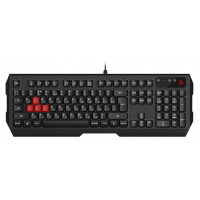 Клавиатура A4Tech Bloody B135N черный USB Multimedia for gamer LED (подставка для запястий) (B135N)